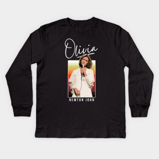 Olivia Sing // Retro VIntage Kids Long Sleeve T-Shirt